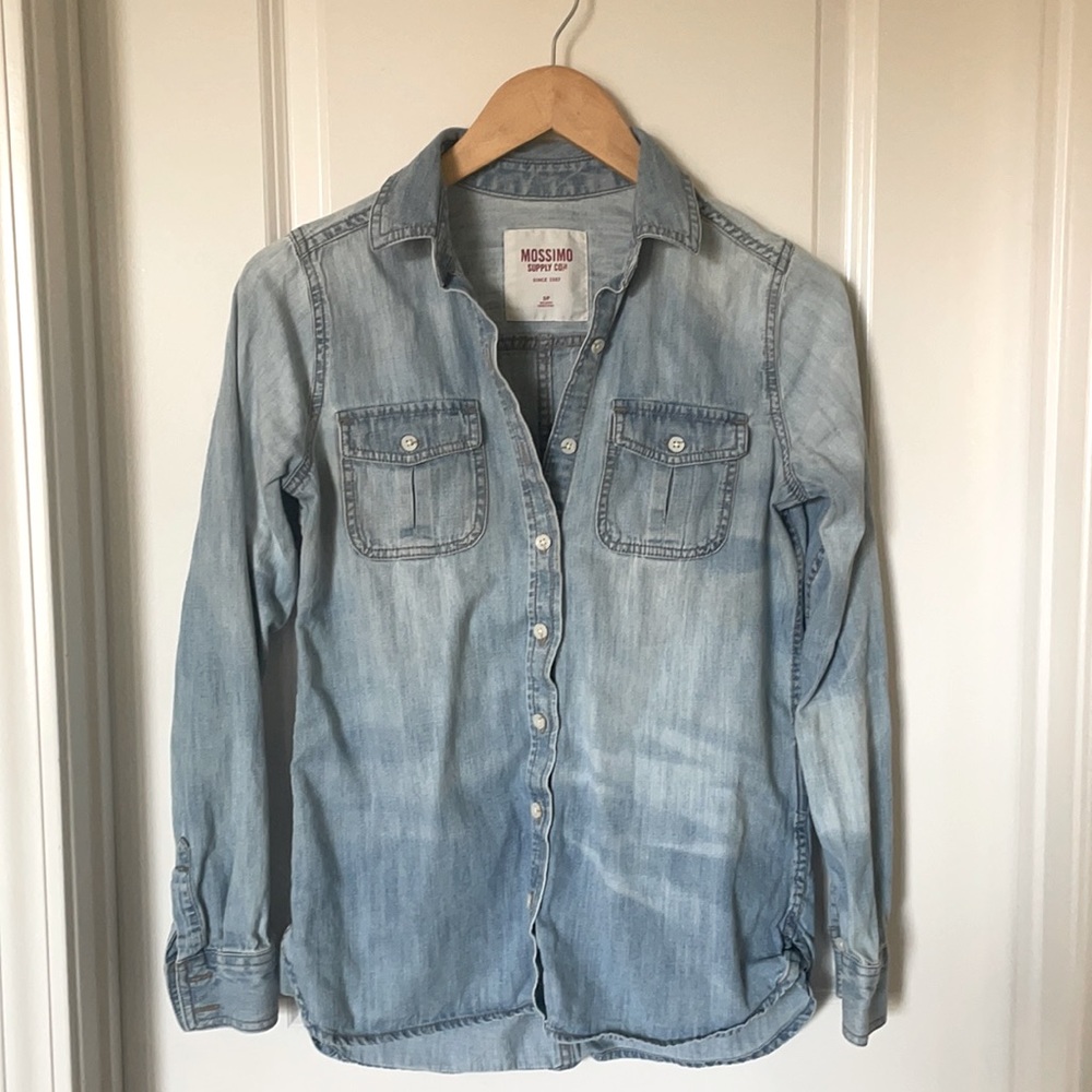 Women’s denim button down long sleeve